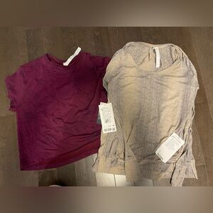 Lululemon sz 10, 2 piece shirt lot NWT